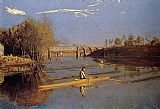 Max Schmitt in a Single Scull by Thomas Eakins